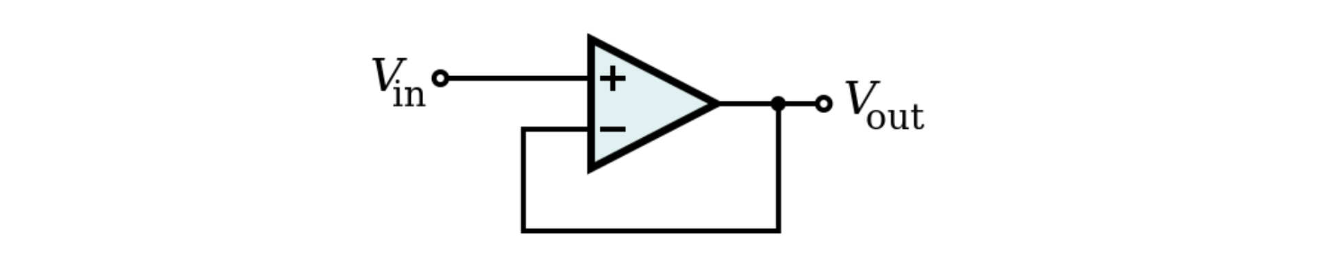 op amp buffer unity gain